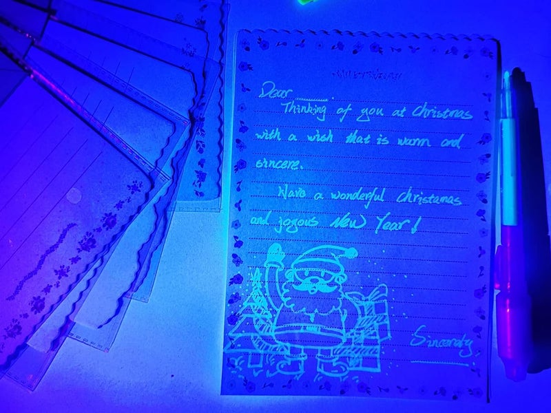 SCStyle 56 Pcs Party Favors | Valentines Day Cards 28Pcs and 28 Invisible Ink Pen with UV Light,Writing Secret Information Bag Gifts for Students Classroom Favors,Valentines Day for Kids Gifts Set - Image 5